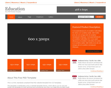 Education Free PSD Website Template