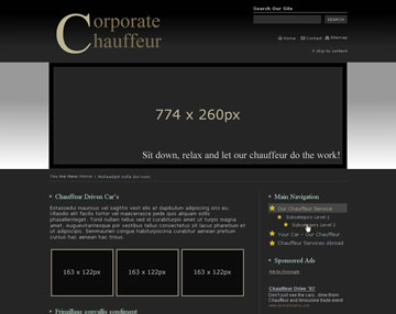 Corporate Chauffeur Free PSD Website Template