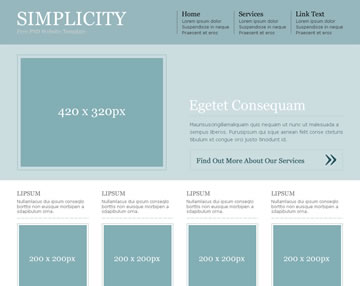 Simplicity Free PSD Website Template
