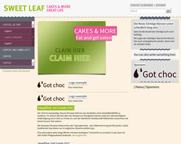 Sweet Leaf Free Website Template