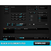 Black User Interface PSD 