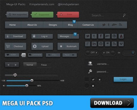 Mega UI Pack PSD 