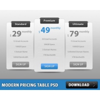 Slick Modern Pricing Table 