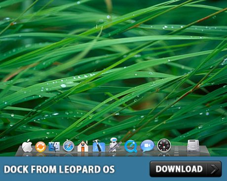 Glass Shelf Dock from Leopard OS in Photoshop