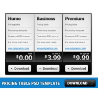 Pricing Table Free PSD