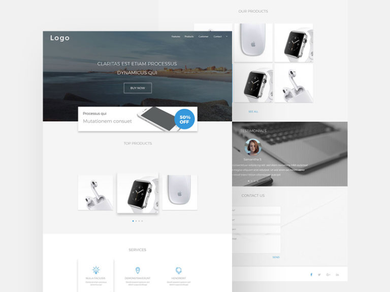 Simple Landing Page Template Free