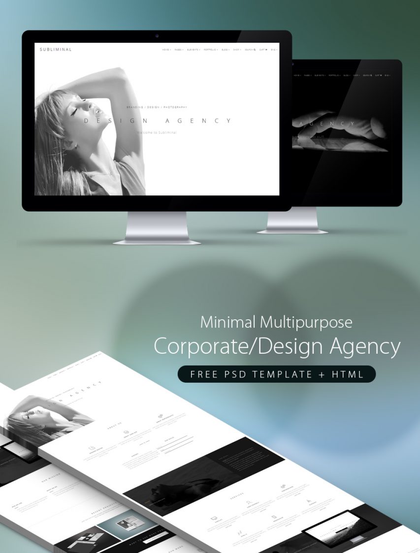 Minimal Multipurpose Corporate Agency PSD Template + HTML