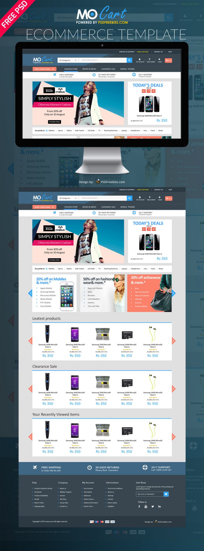 Mocart e-Commerce Website PSD Template