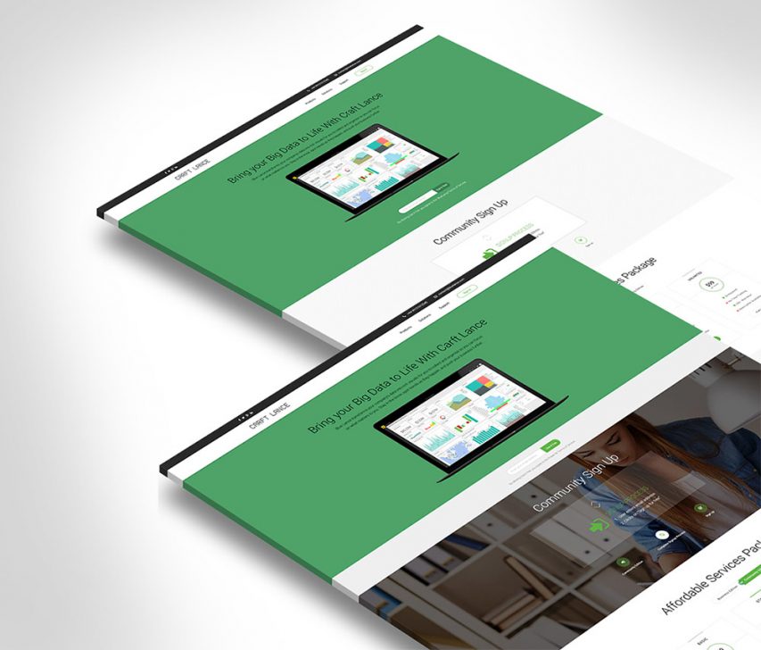 Modern and Clean One Page Free PSD Template
