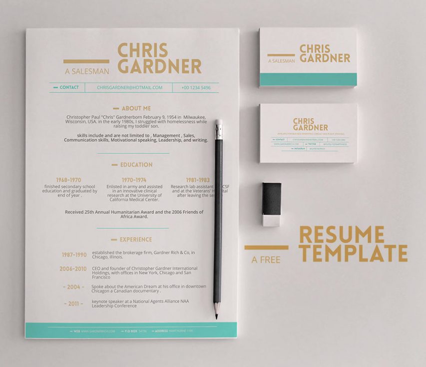 Minimalistic Free Resume and Business Card