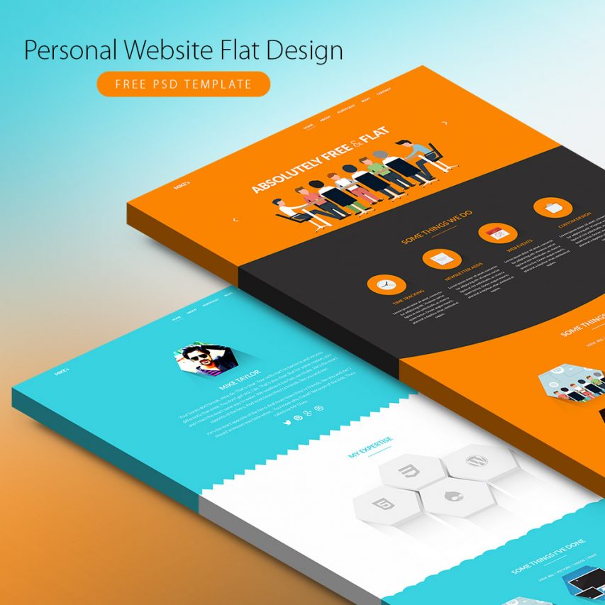 Personal Website Flat Design