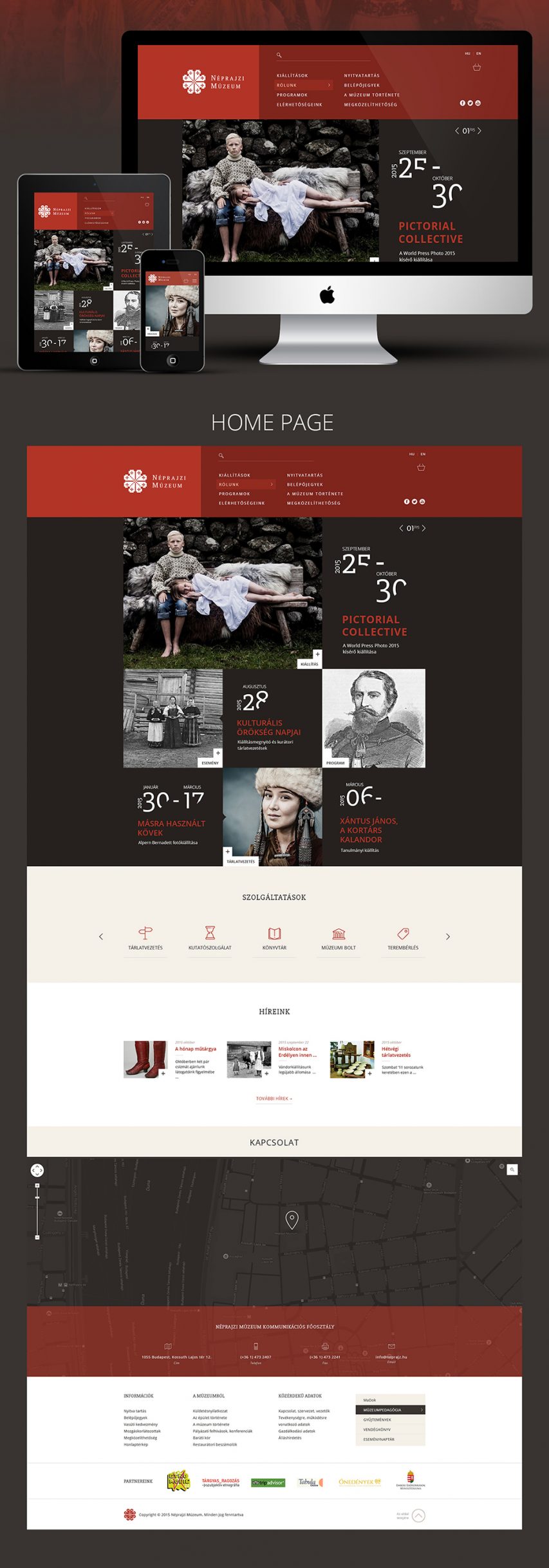 Photo Gallery Exhibition Website Free PSD Landing Page