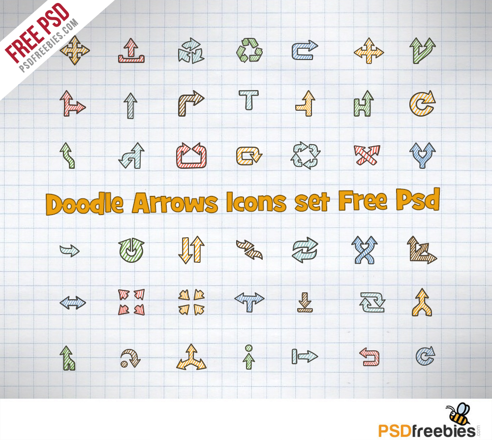 Doodle Arrows Icons set Free