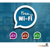 Speech Bubble With Free WIFI Sign