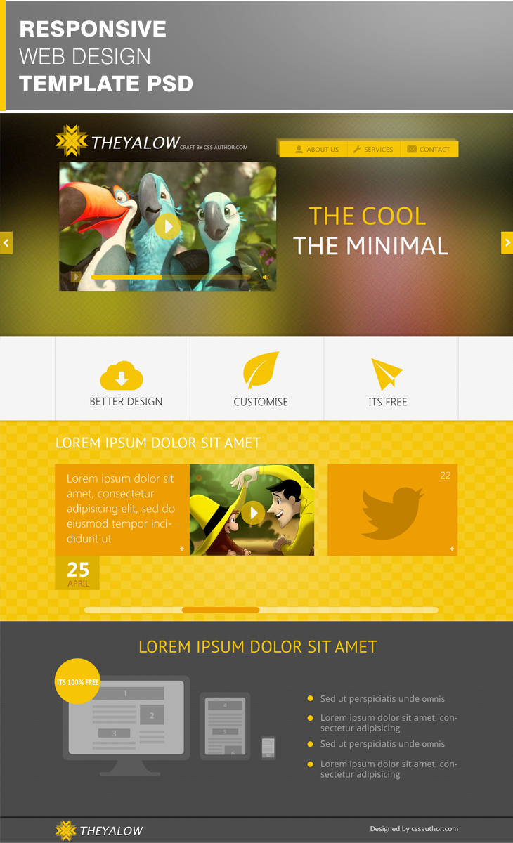THEYALOW Responsive Web Design Template
