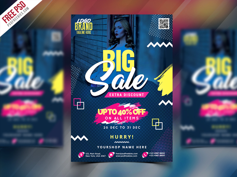 Big Sale Flyer Poster Free PSD