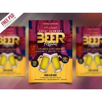 Beer Festival Flyer Free PSD Template