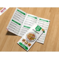 Restaurant Menu TriFold Brochure PSD Template
