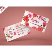 Flower Shop Business Card Free PSD Template