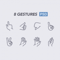 8 Gestures Icons