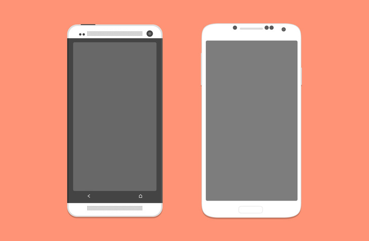 HTC One and Galaxy S4 Mockup
