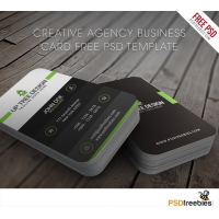 Creative Agency Business Card Free PSD Template