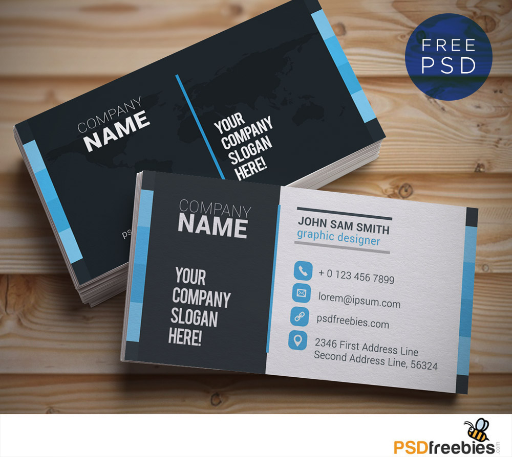 Creative and Clean Business Card Template PSD