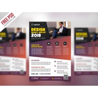 Conference Announcement Flyer PSD Template
