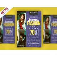 Summer Fashion Sale Flyer PSD Template