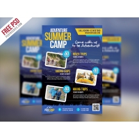 Adventure Summer Camp Flyer Template PSD