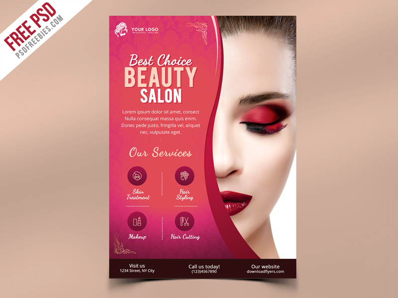 Beauty Salon Flyer Template PSD