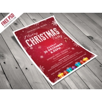 Christmas Party Flyer Template Free PSD