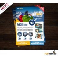 Travel Tour and Vacation Flyer Free PSD
