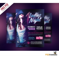 Ladies Night Flyer Free PSD Template
