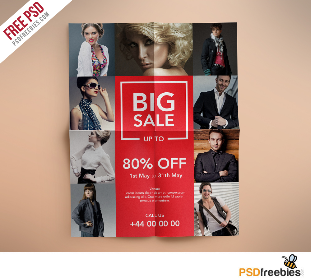 Fashion Retail Sales Flyers Free PSD Template