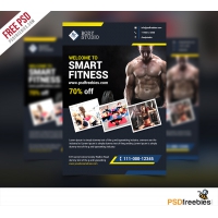 Fitness or Gym Flyer template Free PSD