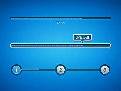 Blue User Interface Elements