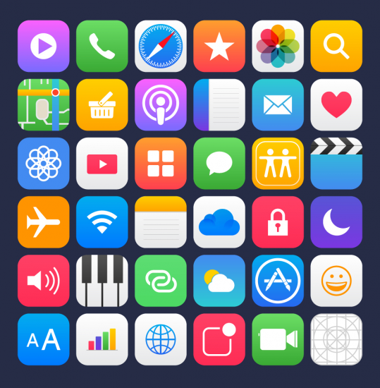 Apple Apps Vector Icons