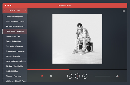 Free PSD Media Player Template