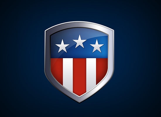 American Flag Shield Icon