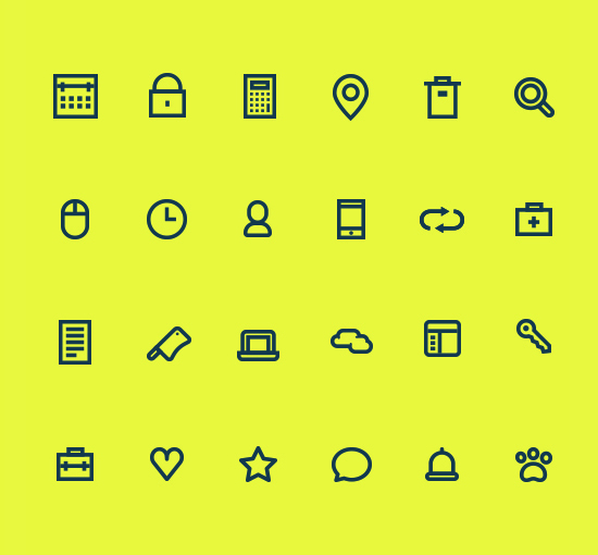 24 Simple Small Icons