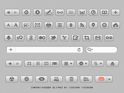 Safari Finder Glyphs Icons