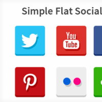 Simple Flat Social Media Icons