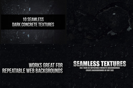 10 Seamless Dark Concrete Textures By Denny Tang