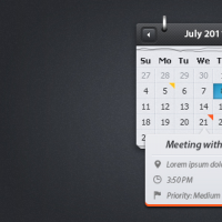 Calendar With Event Preview By Kiraly Tamas