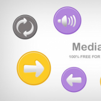 Media Button Icons Part 1 Free PSD And PNG