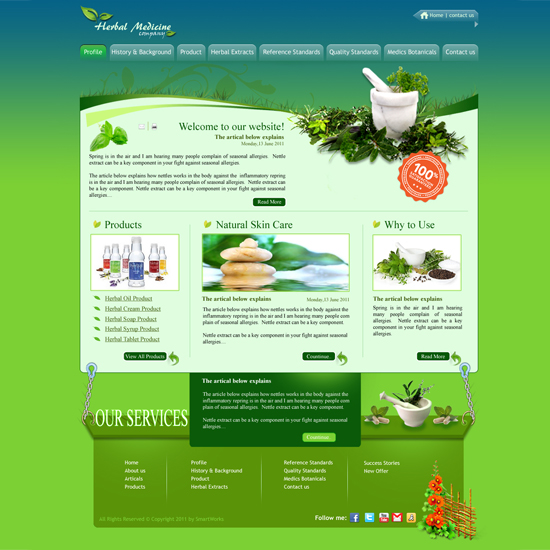 Herbal Medicine Website Template