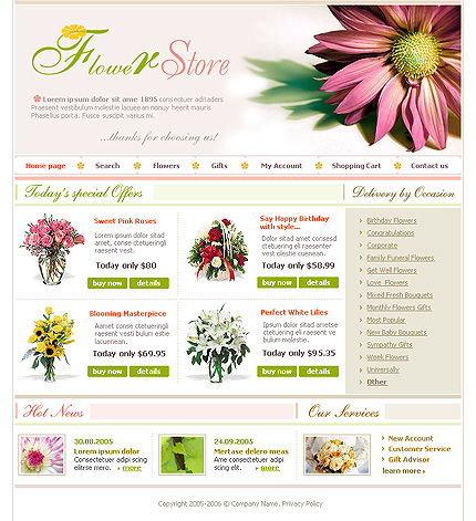 Flowers Website Template