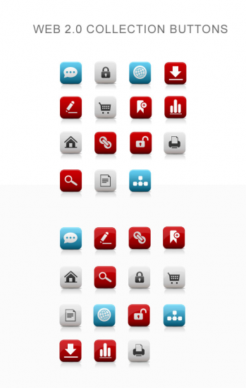 Web 2.0 Collection Buttons