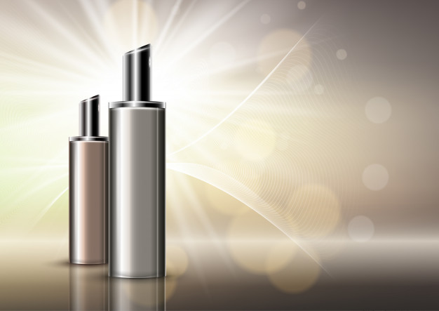 Luxury Blank Cosmetic Bottles Background